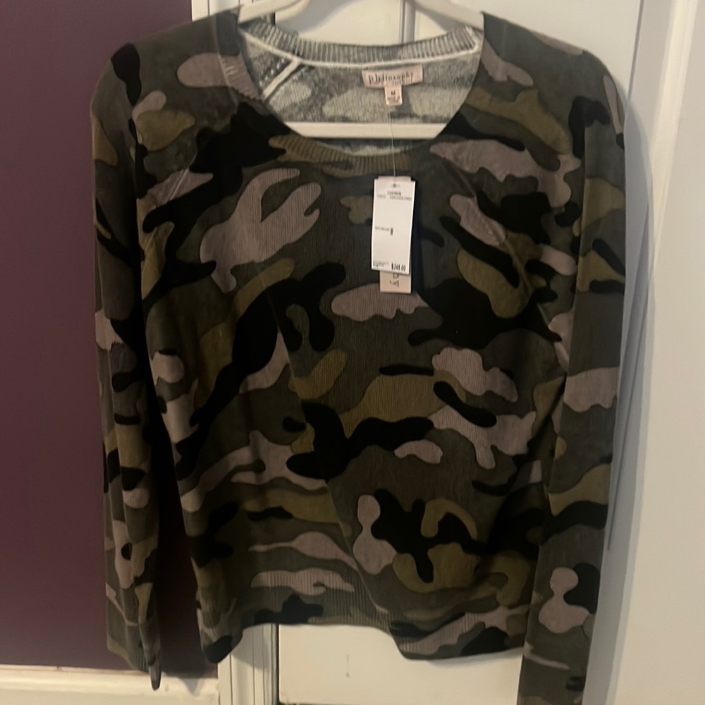 Cashmere Camo Sweater NWT